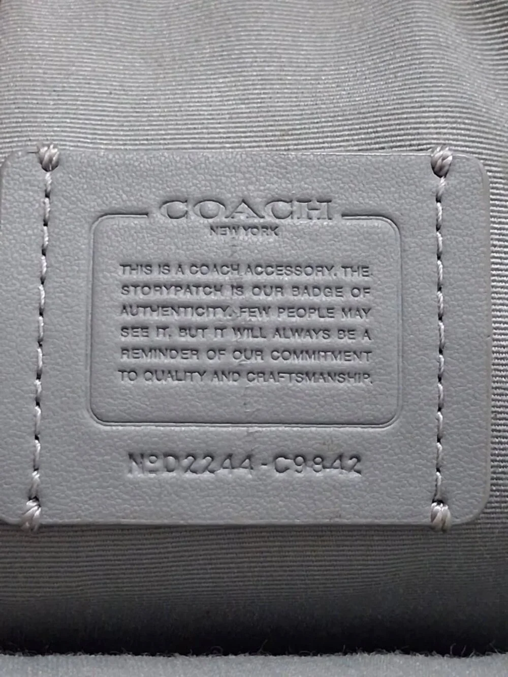 Coach C9842 Multifunction Phone Pack Blue Purple Signature Crossbody